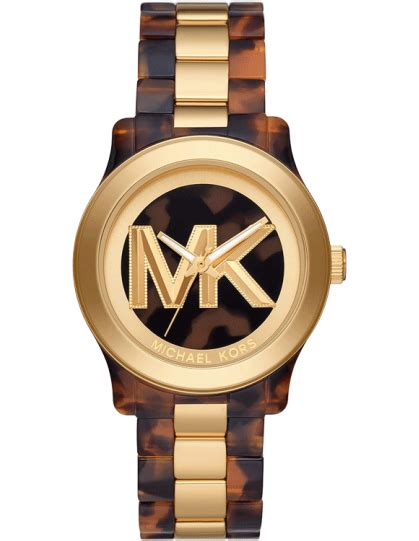 michael kors gold tortoise watch|mk7354.